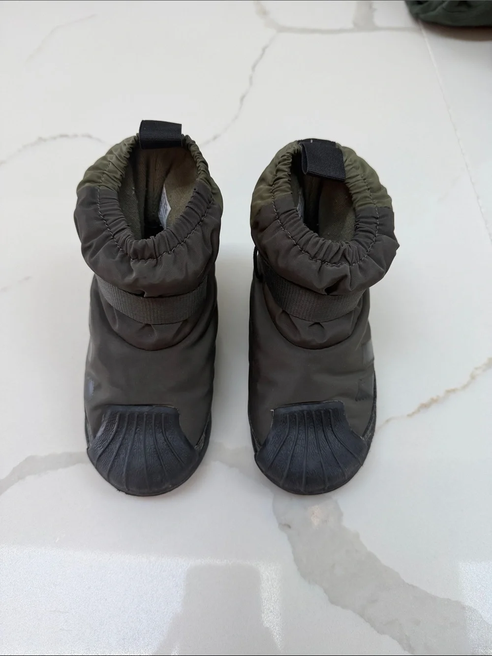 adidas Olive Green and Black Kids Snow Boots